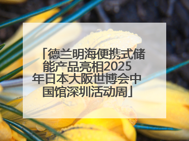德兰明海便携式储能产品亮相2025年日本大阪世博会中国馆深圳活动周